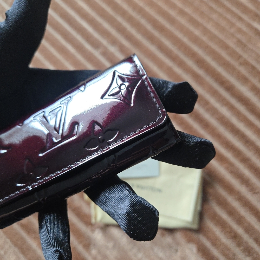 Louis Vuitton Burgundy Brown Leather Key Holder-LIKE NEW - Picture 3 of 16